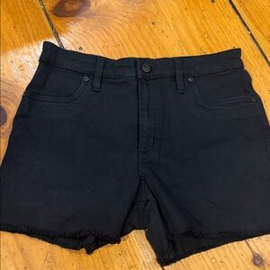 Carve Designs Black Raw-Hem Denim Shorts
